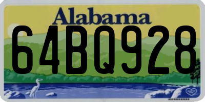 AL license plate 64BQ928