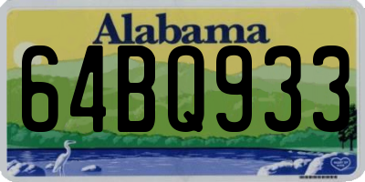 AL license plate 64BQ933