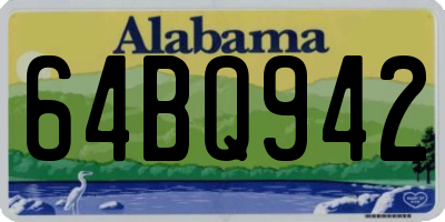 AL license plate 64BQ942