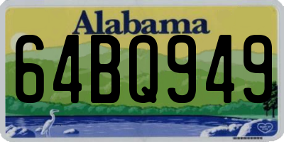 AL license plate 64BQ949