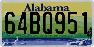 AL license plate 64BQ951
