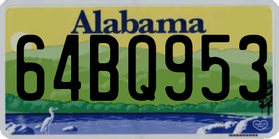 AL license plate 64BQ953