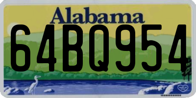 AL license plate 64BQ954