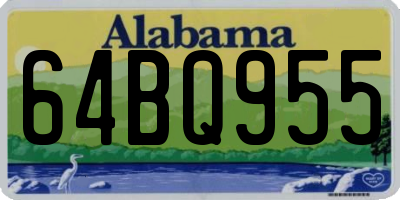 AL license plate 64BQ955