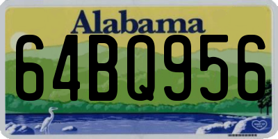 AL license plate 64BQ956