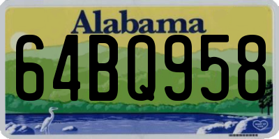 AL license plate 64BQ958
