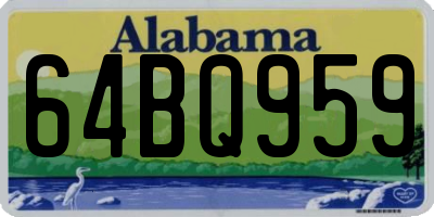 AL license plate 64BQ959