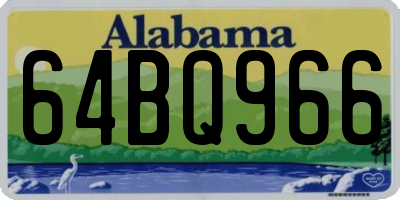 AL license plate 64BQ966