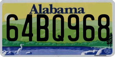 AL license plate 64BQ968
