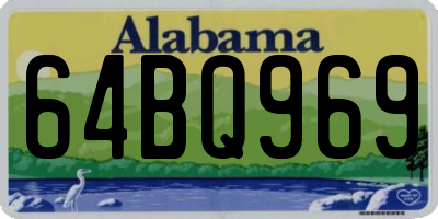 AL license plate 64BQ969