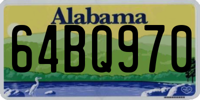 AL license plate 64BQ970