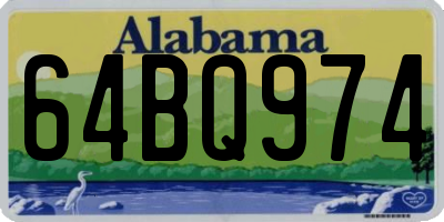 AL license plate 64BQ974
