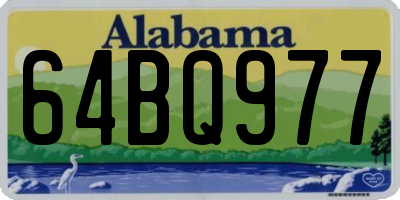 AL license plate 64BQ977
