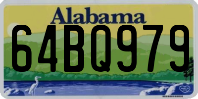 AL license plate 64BQ979