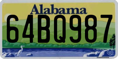 AL license plate 64BQ987