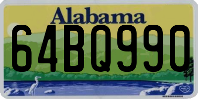AL license plate 64BQ990