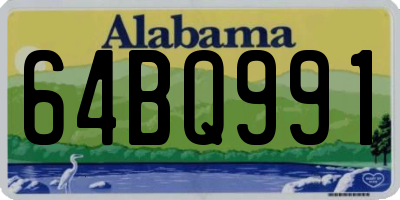 AL license plate 64BQ991
