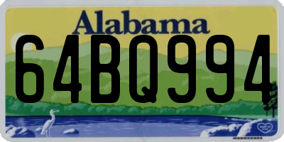 AL license plate 64BQ994