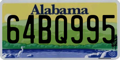 AL license plate 64BQ995