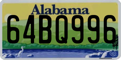 AL license plate 64BQ996