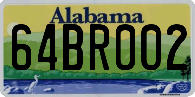 AL license plate 64BR002