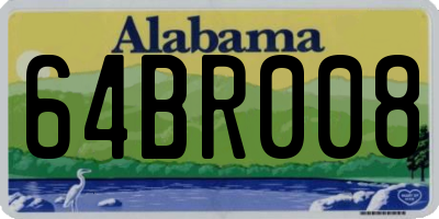 AL license plate 64BR008