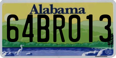 AL license plate 64BR013