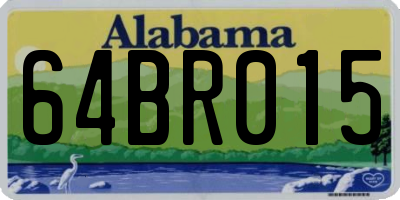 AL license plate 64BR015