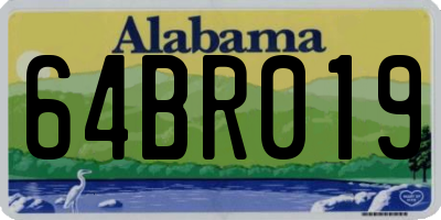 AL license plate 64BR019