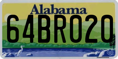 AL license plate 64BR020