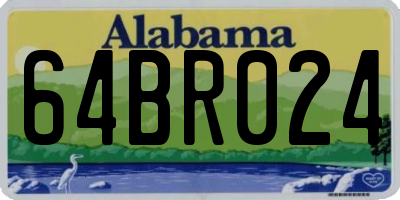 AL license plate 64BR024