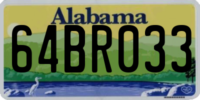 AL license plate 64BR033