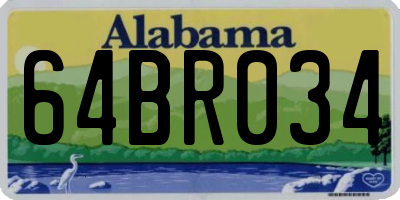 AL license plate 64BR034