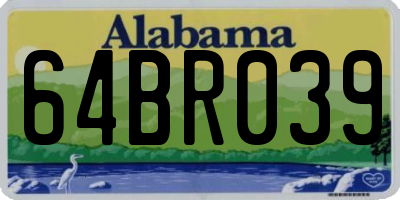 AL license plate 64BR039