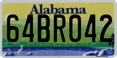 AL license plate 64BR042