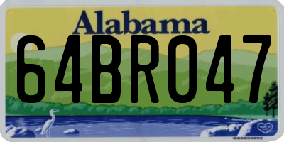 AL license plate 64BR047