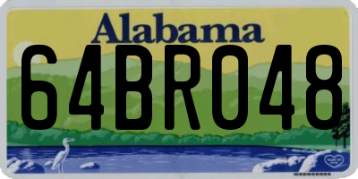 AL license plate 64BR048