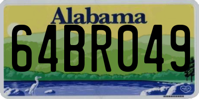 AL license plate 64BR049