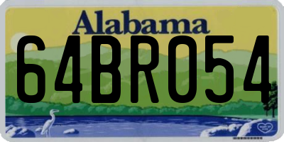 AL license plate 64BR054