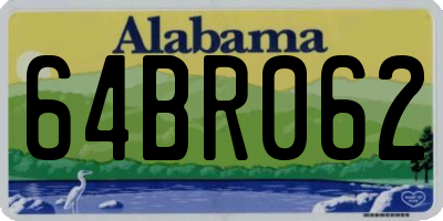 AL license plate 64BR062