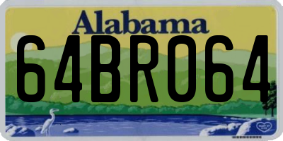 AL license plate 64BR064