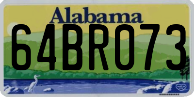 AL license plate 64BR073