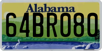 AL license plate 64BR080