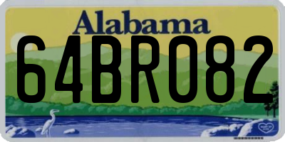 AL license plate 64BR082