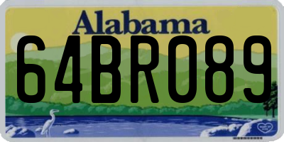 AL license plate 64BR089