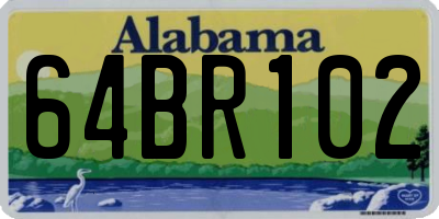AL license plate 64BR102