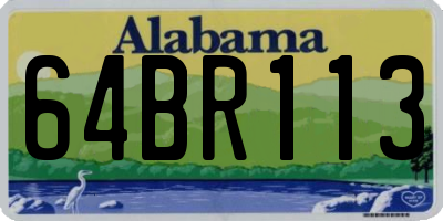 AL license plate 64BR113