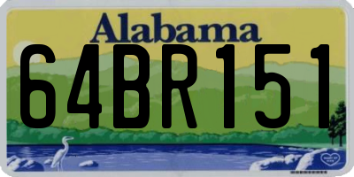 AL license plate 64BR151