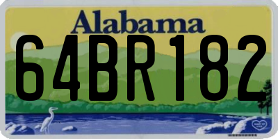 AL license plate 64BR182