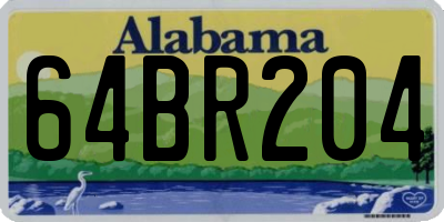 AL license plate 64BR204